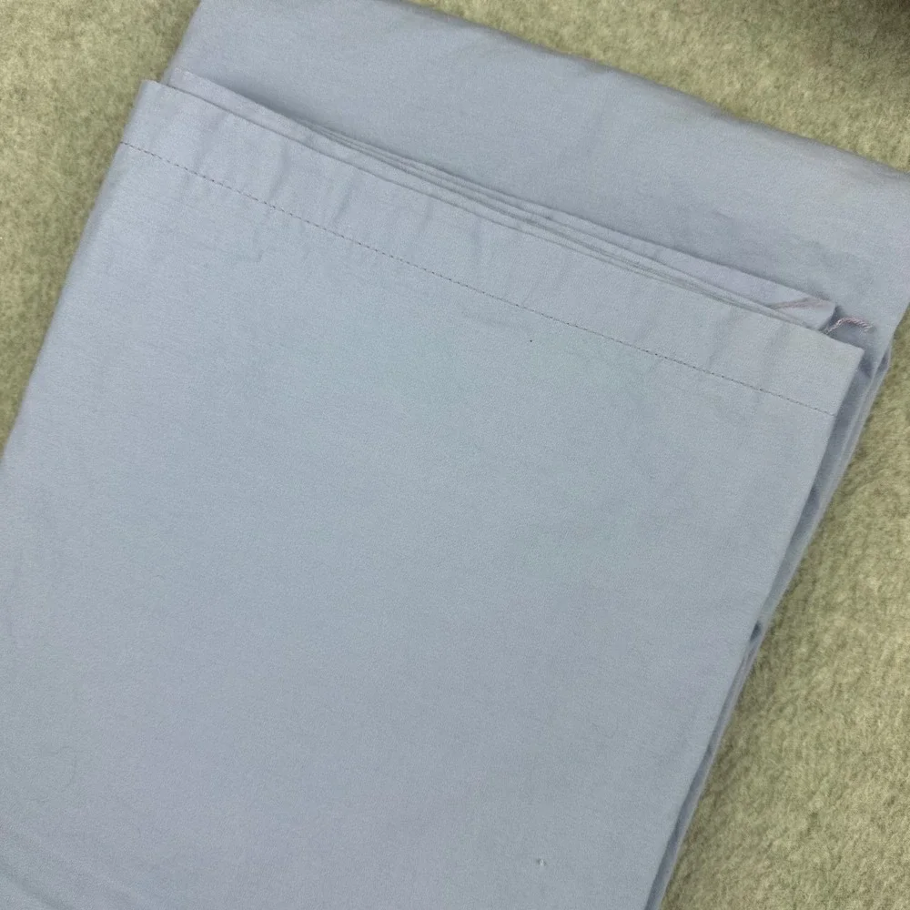 Martha Stewart Everyday Full Size Flat Sheet Periwinkle 100% Cotton Made in USA